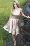 LTP1470,Sparkle Halter A-Line Homecoming Dresses Mini Hoco HZ0307