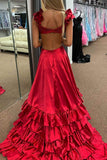 Sexy Cross Top Ruffles Prom Dresses With HZ0307