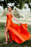 LTP1265, Cowl Neck Green Satin A-Line Formal Dress with HZ0307
