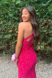 One Shoulder Sequin Long Prom HZ0307