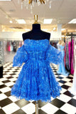 New Arrival Floral Print Ruffles A-Line Homecoming HZ0307