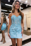 Spaghetti Straps Lace Tight Homecoming HZ0307