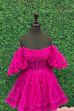 New Arrival Floral Print Ruffles A-Line Homecoming HZ0307