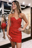 Spaghetti Straps Lace Tight Homecoming HZ0307