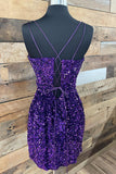 Cute Cross Back Sequins Bodycon Homecoming HZ0307