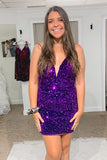 Cute Cross Back Sequins Bodycon Homecoming HZ0307