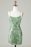 Luxury Spaghetti Straps Bodycon Homecoming HZ0307