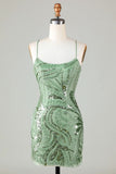 Luxury Spaghetti Straps Bodycon Homecoming HZ0307