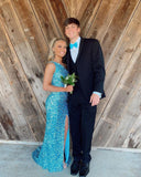 One Shoulder Sequin Long Prom HZ0307