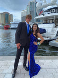 One Shoulder Sequin Long Prom HZ0307