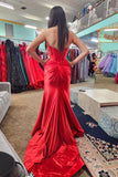 Gorgeous Red Mermaid Long Prom HZ0307