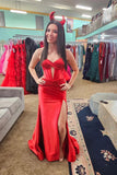 Gorgeous Red Mermaid Long Prom HZ0307