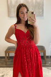 LTP0967,Elegant Red Appliqued Prom Dress with Sheer Lace HZ0307