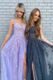 LTP0968,Elegant Deep Grey Appliqued Prom Dress with Sheer Lace HZ0307