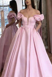 LTP1516,Pink Long Prom Evening Dresses,Off The Shoulder Prom Formal HZ0307