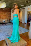 Strapless Blue Fitted Long Party HZ0307