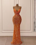 LTP1740, Spaghetti Straps Mermaid Sequined Long Prom HZ0307