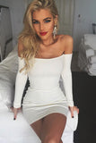 LTP1266,White off the shoulder satin homecoming HZ0307