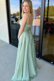Keyhole Navy Blue Sweetheart A-line Long Formal HZ0307