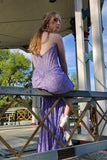 Strapless Hot Pink Lace Mermaid Long Formal Dress with HZ0307