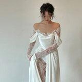 LTP1830,Brilliant Ivory Silk Satin Lace Wedding Dresses, Unique Design Good Quality Wedding HZ0307