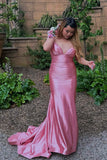 Straps Pink Mermaid Long Formal HZ0307