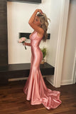 Straps Pink Mermaid Long Formal HZ0307