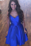 LTP1291,Cute Blue Homecoming Dresses Satin A-Line Short Cocktail HZ0307