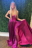 Strapless Gold Ruched A-line Long Formal HZ0307