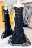 Gorgeous Light Blue Applique Spaghetti Straps Prom HZ0307