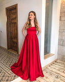 LTP0934,Red A-Line Prom Dresses,Red Evening HZ0307