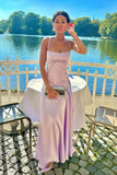 Lavender Straps A-line Long Formal HZ0307