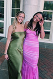 Off the Shoulder Pink Sheath Long Party HZ0307