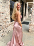 LTP1266, Simple satin long prom dress, satin evening HZ0307