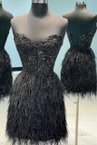 LTP1751,Sweetheart Feather Skirt Lavender Tight Homecoming Dress, Short Prom HZ0307