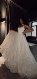 LTP1731,Sparkle A-Line White Prom Dresses, Princess Wedding Dresses, Pretty Evening Party HZ0307