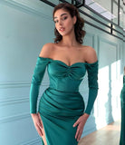 Off The Shoulder Mermaid Long Prom HZ0307
