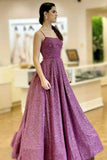 LTP0960,Stylish Backless Purple Sequins Long Prom Dress Purple Long Formal Evening HZ0307