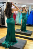 Green Appliques Straps Mermaid Formal HZ0307