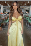 Sexy Pink Sweetheart Cutouts Long Party HZ0307