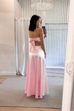 Sexy Pink Sweetheart Cutouts Long Party HZ0307