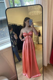 Sexy Pink Sweetheart Cutouts Long Party HZ0307