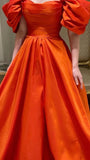 Off The Shoulder A-Line Satin Prom HZ0307