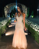 LTP0907,Luxury beaded mermaid prom dress tulle evening long HZ0307