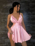LTP1862,Sexy Plunging A-Line Mini Homecoming HZ0307