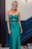 Sweetheart Green Knotted Tea Length HZ0307