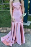 Strapless Turquoise Mermaid Long Formal HZ0307
