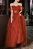 LTP1763,Charming Sweetheart Beaded Off Shoulder long Party Dresses, Tulle Evening HZ0307