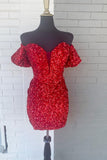 LTP1475,Sparkle off the shoulder homecoming dresses HZ0307
