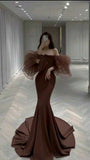 Mermaid Prom Dress, Satin Prom Dresses, Prom Dresses HZ0307